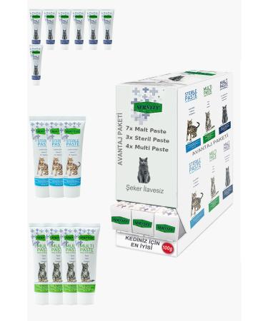 Sernely Cat Malt Advantageous Package (Malt Paste 7x100gr Multi Paste 4x100gr Sterile Paste 3x100gr)-1443