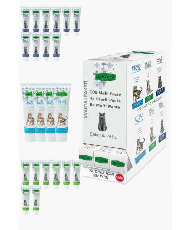 Sernely Cat Malt Advantageous Package (Malt Paste 10x100gr Multi Paste 8x100gr Sterile Paste 4x100gr)-853