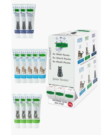 Sernely Cat Vitamin Advantage Package (Sterile Paste 5x100gr Multi Paste 4x100gr Malt Paste 3x100gr)-1612
