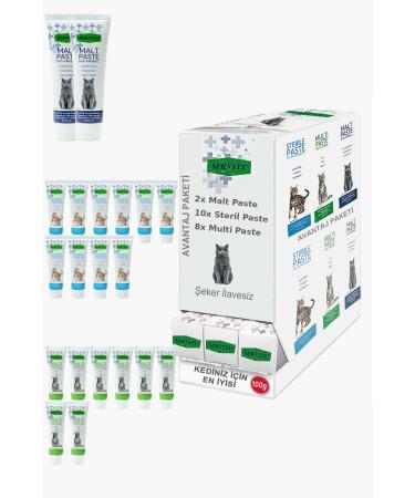 Sernely Cat Malt Advantageous Package (Sterile Paste 10x100gr Multi Paste 8x100gr Malt Paste 2x100gr)-904