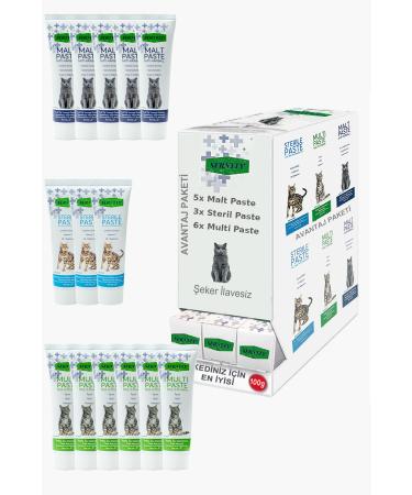 Sernely Cat Vitamin Advantage Package (Multi Paste 6x100gr Malt Paste 5x100gr Sterile Paste 3x100gr)-1542