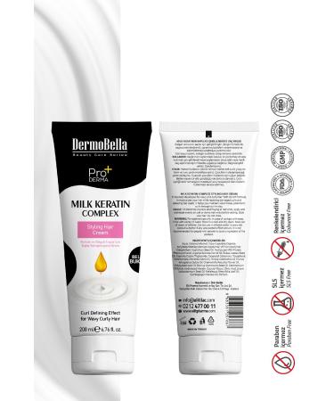 DERMOBELLA Milk Keratin Complex Styling Conditioner 200 ml (Curl Definer) - Buy Online on GoSupps.com