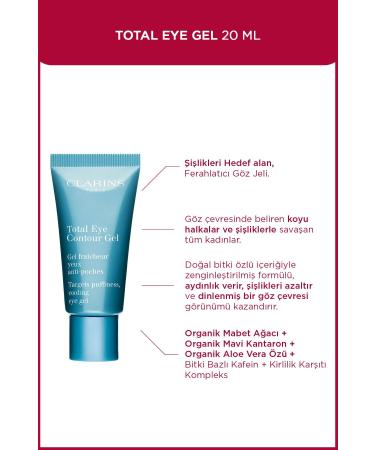 Clarins ANTI-DARK CIRCLE EYE CONTOUR GEL CONTAINING CAFFE NE AND GINGKO BILOBA EXTRACT 20 ML DEMBA5650