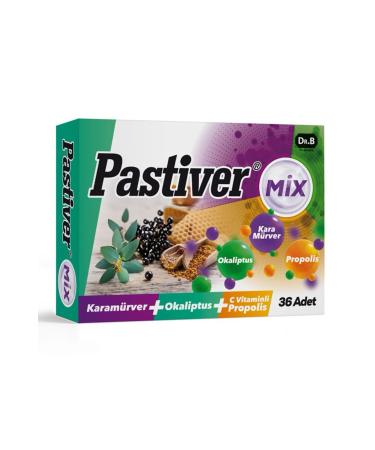 DR.BESN M Pastiver Mix Black Elderberry + Eucalyptus + Vitamin C Propolis Pastil 36 Pack