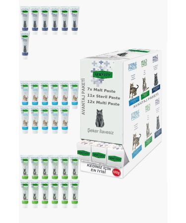 Sernely Cat Vitamin Advantage Package (Multi Paste 12x100gr Sterile Paste 11x100gr Malt Paste 7x100gr)-071