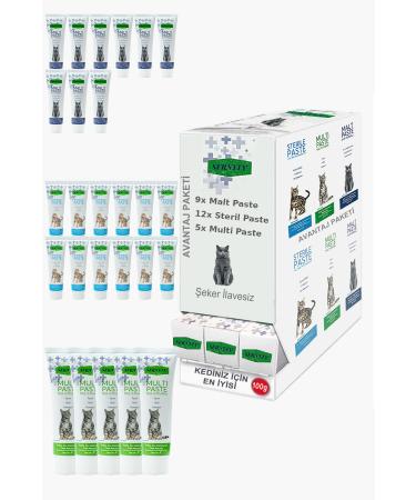 Sernely Cat Vitamin Advantage Package (Sterile Paste 12x100gr Malt Paste 9x100gr Multi Paste 5x100gr)-149