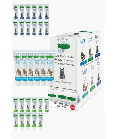 Sernely Cat Vitamin Advantage Package (Malt Paste 12x100gr Multi Paste 11x100gr Sterile Paste 6x100gr)-126