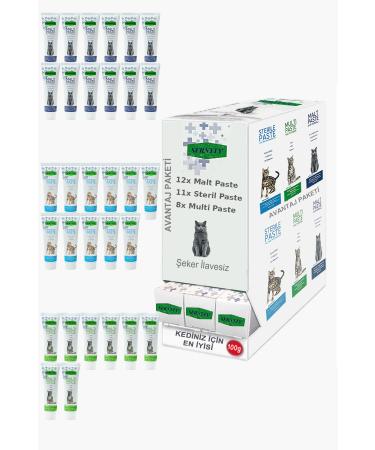 Sernely Cat Vitamin Advantage Package (Malt Paste 12x100gr Sterile Paste 11x100gr Multi Paste 8x100gr)-056