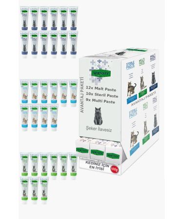 Sernely Cat Vitamin Advantage Package (Malt Paste 12x100gr Sterile Paste 10x100gr Multi Paste 9x100gr)-032