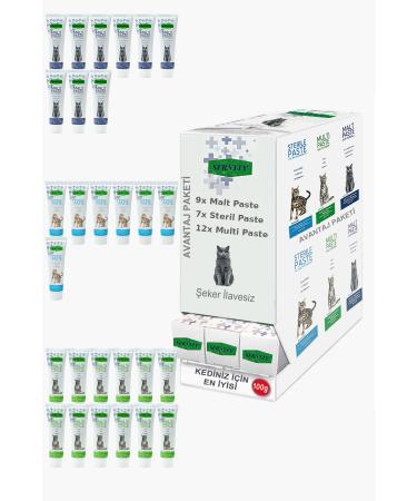 Sernely Cat Vitamin Advantage Package (Multi Paste 12x100gr Malt Paste 9x100gr Sterile Paste 7x100gr)-076