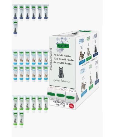Sernely Cat Vitamin Advantage Package (Sterile Paste 12x100gr Multi Paste 8x100gr Malt Paste 7x100gr)-063