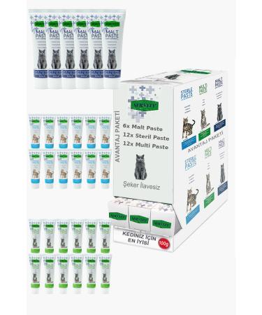 Sernely Cat Vitamin Advantage Package (Sterile Paste 12x100gr Multi Paste 12x100gr Malt Paste 6x100gr)-104