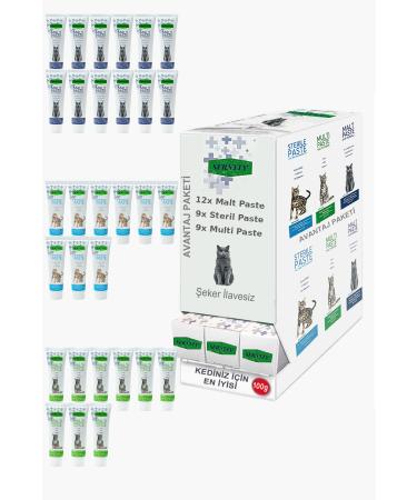 Sernely Cat Vitamin Advantage Package (Malt Paste 12x100gr Sterile Paste 9x100gr Multi Paste 9x100gr)-031