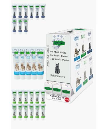 Sernely Cat Vitamin Advantage Package (Multi Paste 12x100gr Malt Paste 9x100gr Sterile Paste 5x100gr)-150