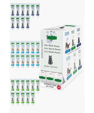 Sernely Cat Vitamin Advantage Package (Sterile Paste 12x100gr Multi Paste 11x100gr Malt Paste 10x100gr)-009