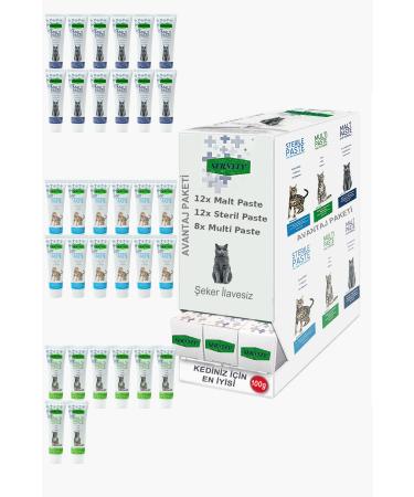 Sernely Cat Vitamin Advantage Package (Sterile Paste 12x100gr Malt Paste 12x100gr Multi Paste 8x100gr)-057