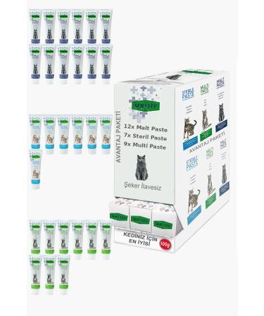Sernely Cat Vitamin Advantage Package (Malt Paste 12x100gr Multi Paste 9x100gr Sterile Paste 7x100gr)-088