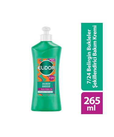 Elidor 7 24 Styling Hair Care Cream Definite Curls Elastin Almond Milk 265 ml
