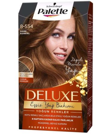 Palette: LONG-LASTING DYE 8-554 GOLD AUBURN 50 ML: LONG-LASTING DYE CHARMS1108