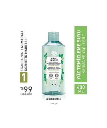 Yves Rocher Pure Menthe Miseler Water for Combination and Oily Skin 400 ml - Carest Cosmetic