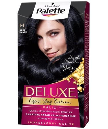 Palette: LONG-LASTING DYE BLACK PEARL NIGHT BLUE 50 ML: LONG-LASTING DYE CHARMS786
