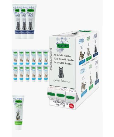 Sernely Cat Vitamin Advantage Package (Sterile Paste 12x100gr Malt Paste 3x100gr Multi Paste 1x100gr)-357