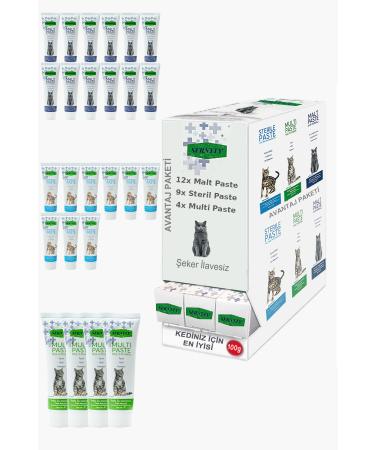 Sernely Cat Vitamin Advantage Package (Malt Paste 12x100gr Sterile Paste 9x100gr Multi Paste 4x100gr)-206