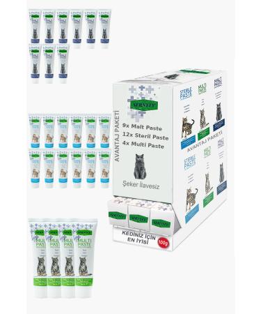 Sernely Cat Vitamin Advantage Package (Sterile Paste 12x100gr Malt Paste 9x100gr Multi Paste 4x100gr)-195