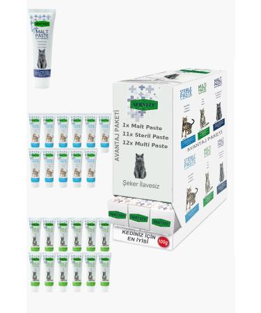 Sernely Cat Vitamin Advantage Package (Multi Paste 12x100gr Sterile Paste 11x100gr Malt Paste 1x100gr)-353