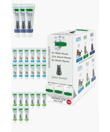 Sernely Cat Vitamin Advantage Package (Sterile Paste 12x100gr Multi Paste 9x100gr Malt Paste 3x100gr)-224