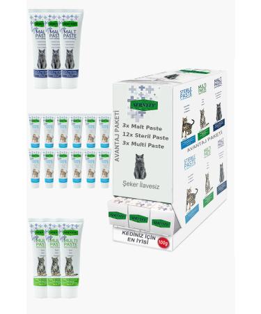 Sernely Cat Vitamin Advantage Package (Sterile Paste 12x100gr Multi Paste 3x100gr Malt Paste 3x100gr)-218