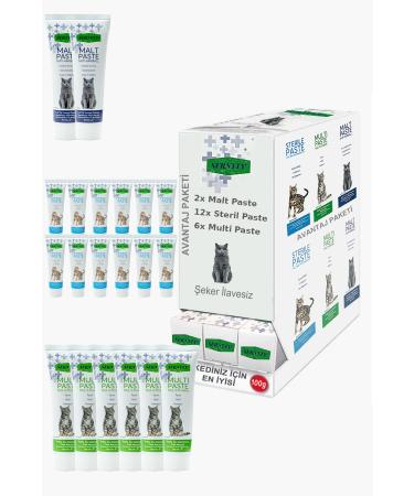 Sernely Cat Vitamin Advantage Package (Sterile Paste 12x100gr Multi Paste 6x100gr Malt Paste 2x100gr)-276