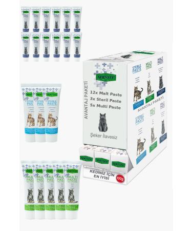 Sernely Cat Vitamin Advantage Package (Malt Paste 12x100gr Multi Paste 5x100gr Sterile Paste 3x100gr)-264