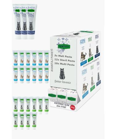 Sernely Cat Vitamin Advantage Package (Sterile Paste 12x100gr Multi Paste 10x100gr Malt Paste 3x100gr)-225