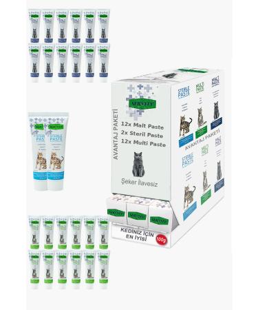 Sernely Cat Vitamin Advantage Package (Multi Paste 12x100gr Malt Paste 12x100gr Sterile Paste 2x100gr)-331