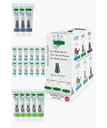 Sernely Cat Vitamin Advantage Package (Sterile Paste 12x100gr Multi Paste 5x100gr Malt Paste 3x100gr)-220