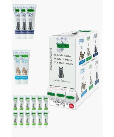 Sernely Cat Vitamin Advantage Package (Multi Paste 12x100gr Malt Paste 3x100gr Sterile Paste 2x100gr)-294