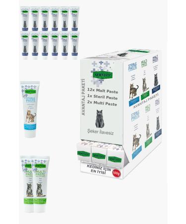 Sernely Cat Vitamin Advantage Package (Malt Paste 12x100gr Multi Paste 2x100gr Sterile Paste 1x100gr)-387