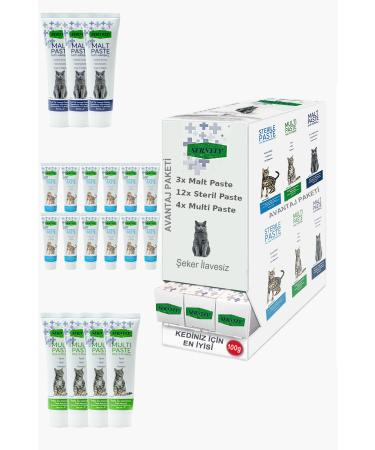 Sernely Cat Vitamin Advantage Package (Sterile Paste 12x100gr Multi Paste 4x100gr Malt Paste 3x100gr)-219