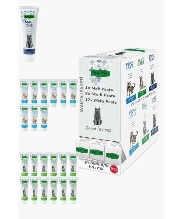 Sernely Cat Vitamin Advantage Package (Multi Paste 12x100gr Sterile Paste 9x100gr Malt Paste 1x100gr)-351