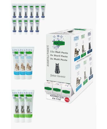 Sernely Cat Vitamin Advantage Package (Malt Paste 11x100gr Sterile Paste 3x100gr Multi Paste 3x100gr)-598