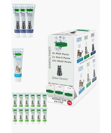 Sernely Cat Vitamin Advantage Package (Multi Paste 12x100gr Malt Paste 3x100gr Sterile Paste 1x100gr)-358