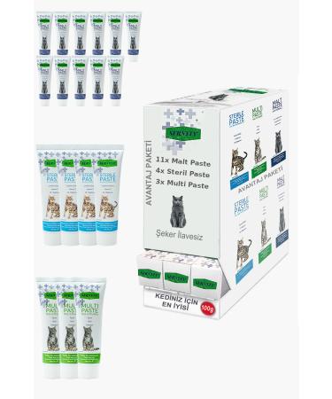 Sernely Cat Vitamin Advantage Package (Malt Paste 11x100gr Sterile Paste 4x100gr Multi Paste 3x100gr)-599