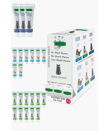 Sernely Cat Vitamin Advantage Package (Multi Paste 11x100gr Sterile Paste 8x100gr Malt Paste 3x100gr)-580