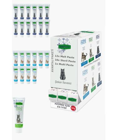 Sernely Cat Vitamin Advantage Package (Malt Paste 12x100gr Sterile Paste 10x100gr Multi Paste 1x100gr)-384