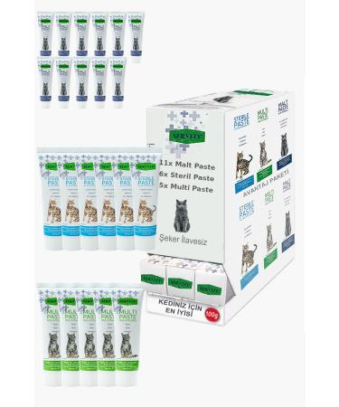 Sernely Cat Vitamin Advantage Package (Malt Paste 11x100gr Sterile Paste 6x100gr Multi Paste 5x100gr)-513