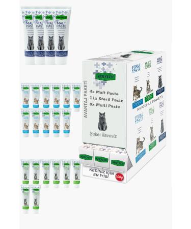 Sernely Cat Vitamin Advantage Package (Sterile Paste 11x100gr Multi Paste 8x100gr Malt Paste 4x100gr)-529