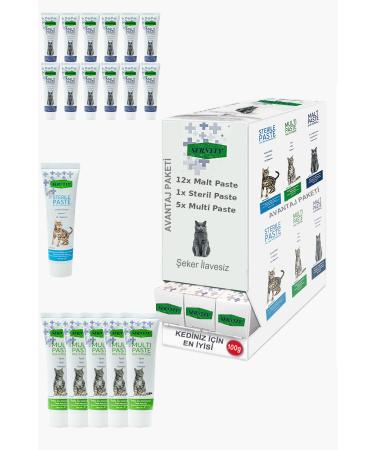 Sernely Cat Vitamin Advantage Package (Malt Paste 12x100gr Multi Paste 5x100gr Sterile Paste 1x100gr)-390