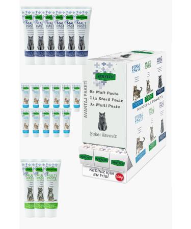 Sernely Cat Vitamin Advantage Package (Sterile Paste 11x100gr Malt Paste 6x100gr Multi Paste 3x100gr)-588