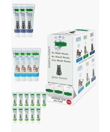 Sernely Cat Vitamin Advantage Package (Multi Paste 11x100gr Sterile Paste 4x100gr Malt Paste 3x100gr)-576